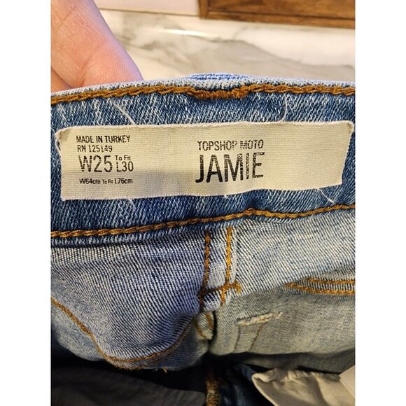 Jamie Topshop Moto Size 25 Jeans High Rise Skinny NWT - Picture 4 of 6